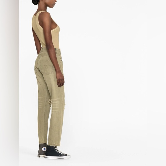 R13 Cross Over Jean - Moss Green Sz 29 - Picture 3 of 13